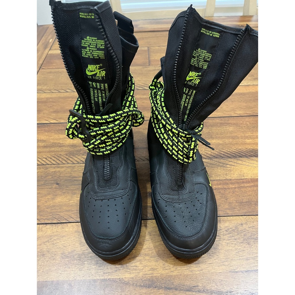 Nike SF Air Force 1 High Mens 8 Black Neon Yellow Good AA1128-003 Tactical Boot